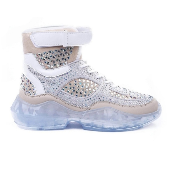 🥰NEW Multicolor High Sneakers Size 5 - Picture 6 of 7